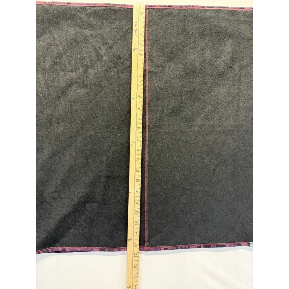 Lululemon Vinyasa Scarf Women OS Purple Black Ikat Stripe Cold Weather Cozy Soft